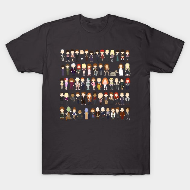 Who and friends T-Shirt by SpacebatDesigns 